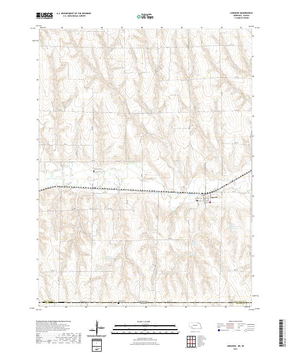 Lebanon, NE-KS — USGS 7.5-minute topo (2021)