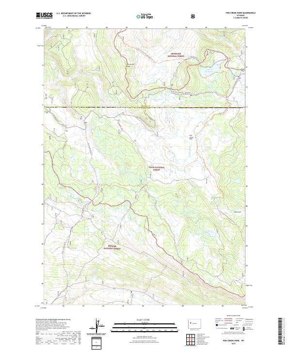 Fish Creek Park, WY — USGS 7.5-minute topo (2021)