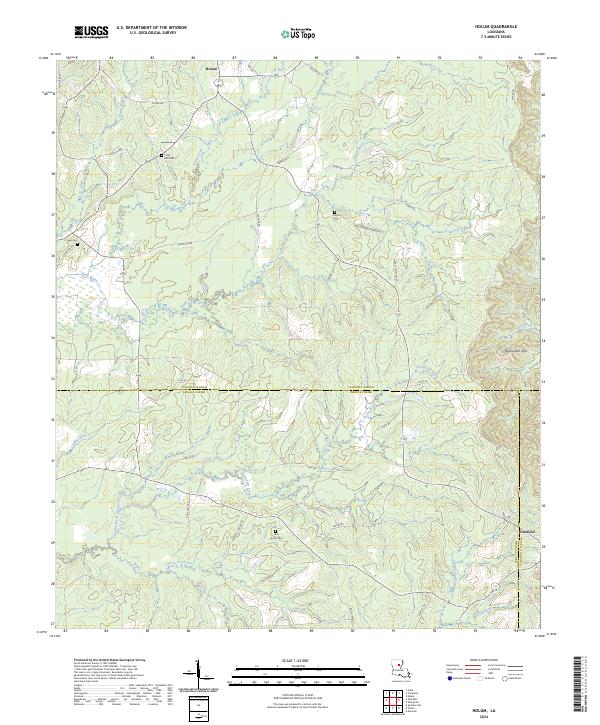 Holum, LA — USGS 7.5-minute topo (2024)