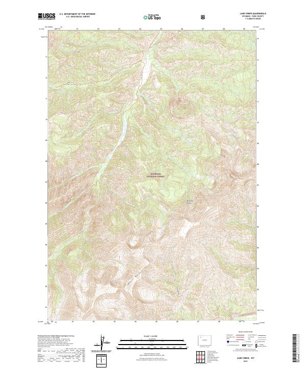 Lake Creek, WY — USGS 7.5-minute topo (2021)