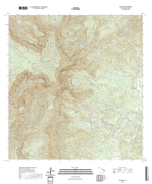Waialeale, HI — USGS 7.5-minute topo (2024)