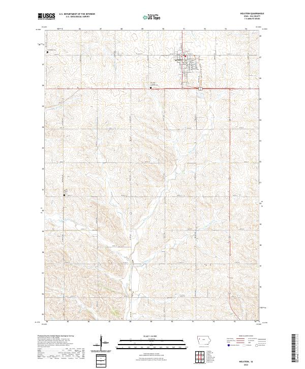 Holstein, IA — USGS 7.5-minute topo (2022)