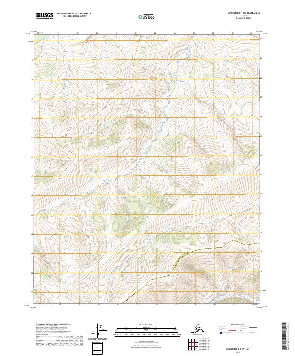 Livengood B-1 SW, AK — USGS 7.5-minute topo (2024)