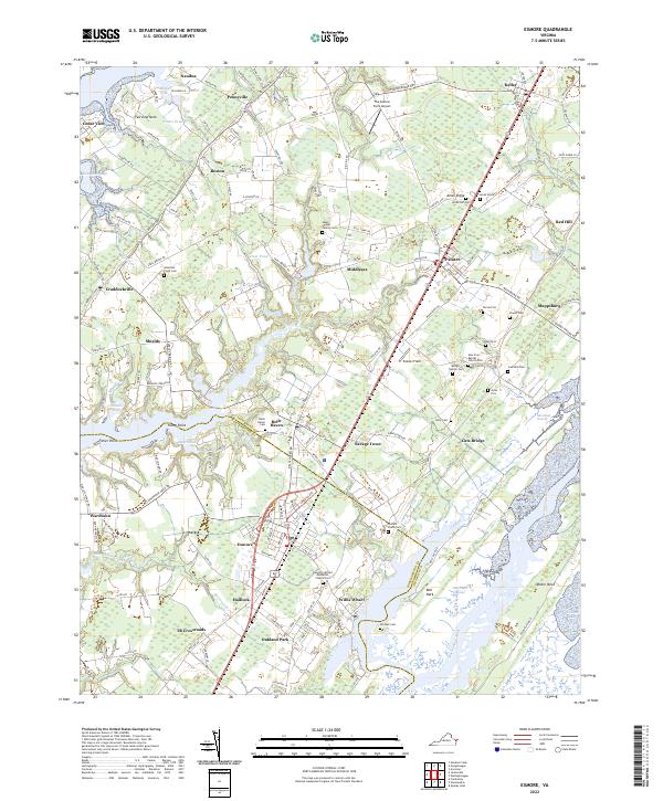 Exmore, VA — USGS 7.5-minute topo (2022)