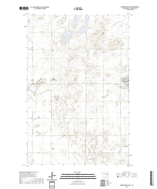 Cooperstown West, ND — USGS 7.5-minute topo (2024)
