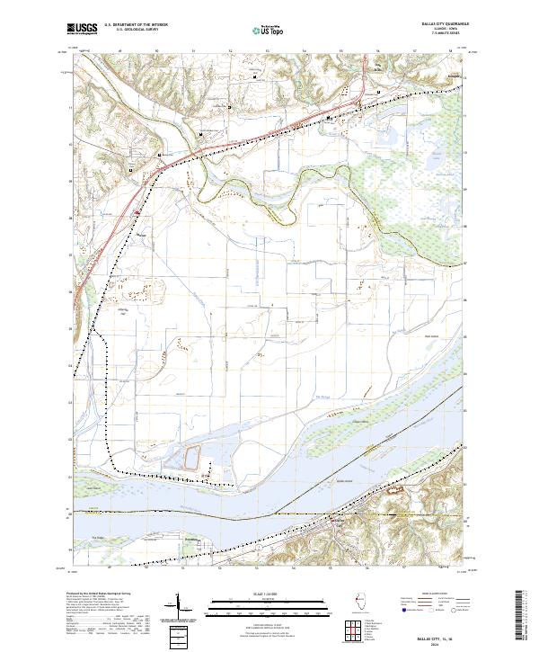 Dallas City, IL-IA — USGS 7.5-minute topo (2024)