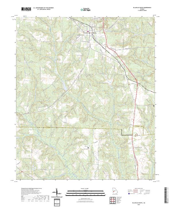 Ellaville South, GA — USGS 7.5-minute topo (2024)