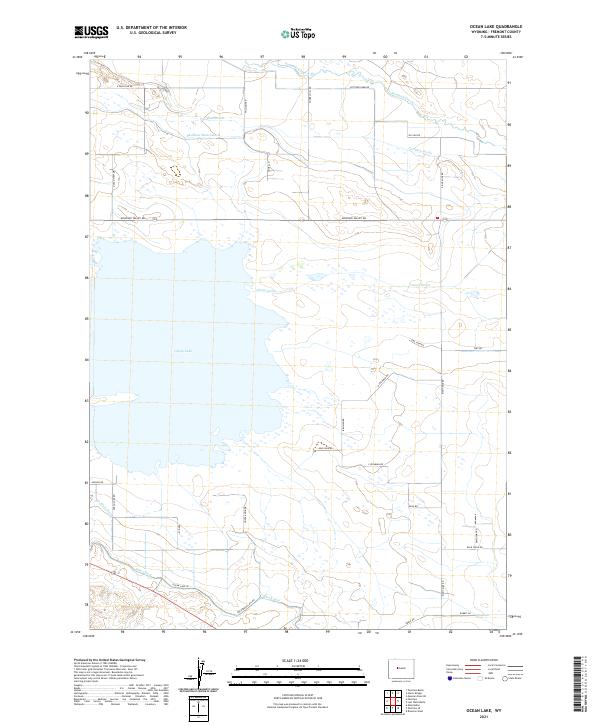 Ocean Lake, WY — USGS 7.5-minute topo (2021)