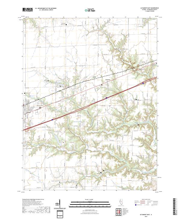 Altamont East, IL — USGS 7.5-minute topo (2024)