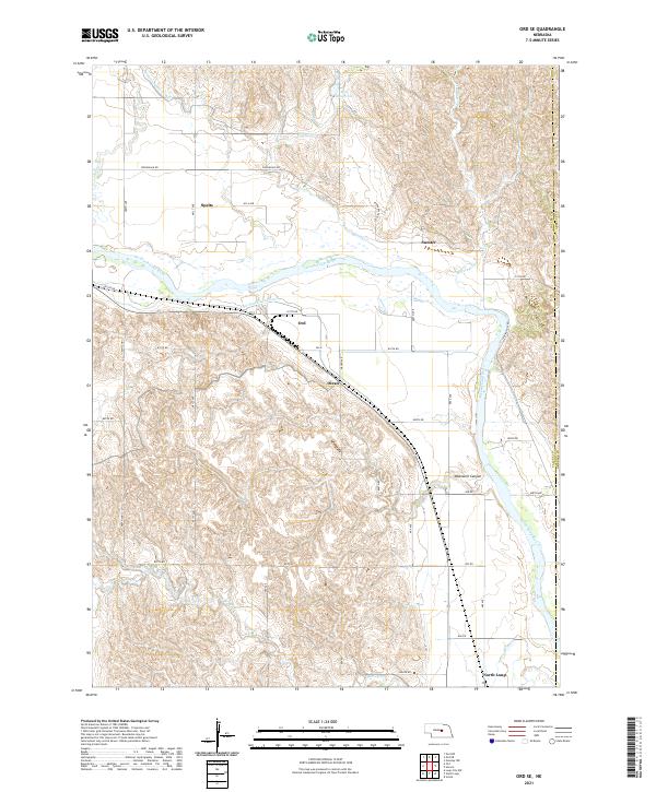 Ord SE, NE — USGS 7.5-minute topo (2021)