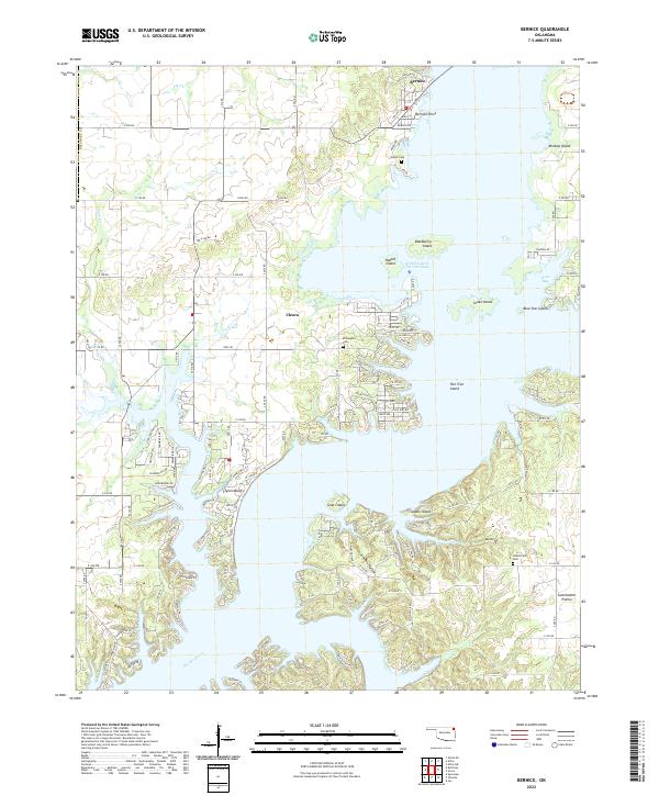 Bernice, OK — USGS 7.5-minute topo (2022)