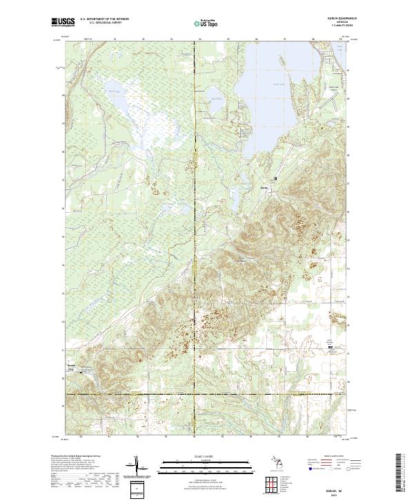 Karlin, MI — USGS 7.5-minute topo (2023)