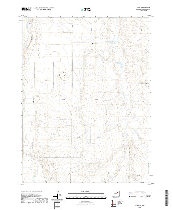 Leader SE, CO — USGS 7.5-minute topo (2022)