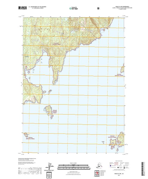 Craig D-5 NW, AK — USGS 7.5-minute topo (2021)