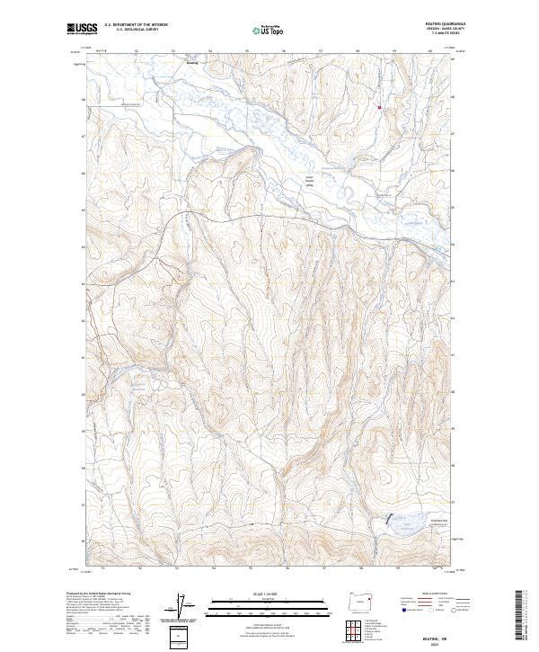 Keating, OR — USGS 7.5-minute topo (2023)