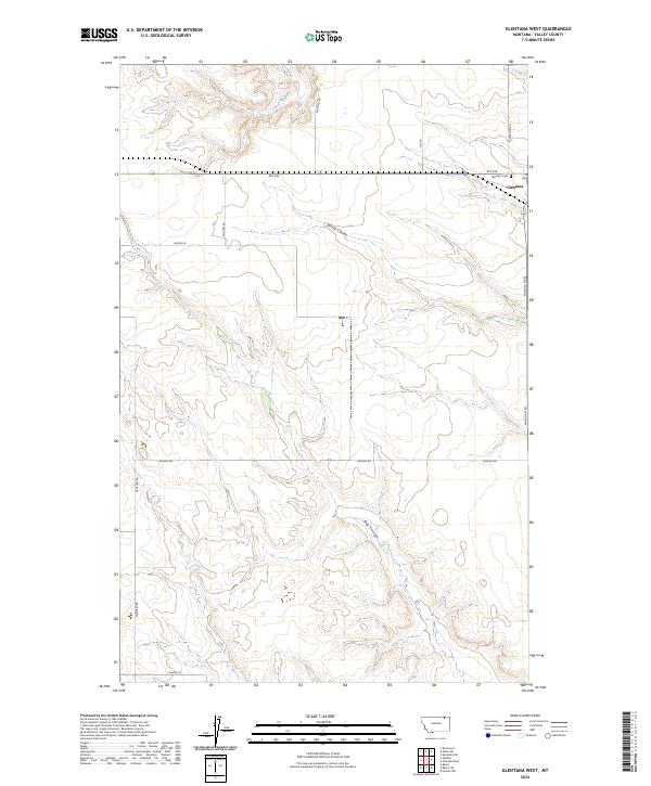 Glentana West, MT — USGS 7.5-minute topo (2024)