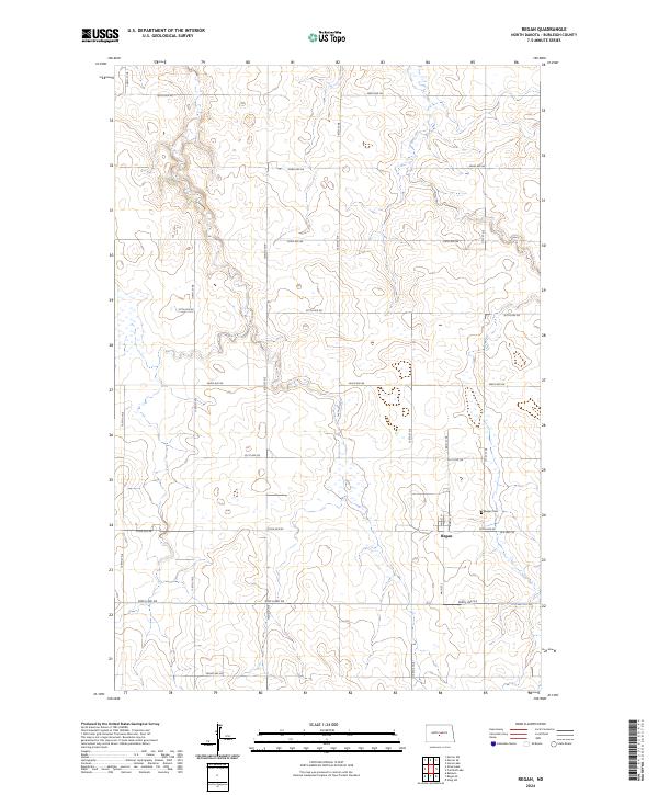 Regan, ND — USGS 7.5-minute topo (2024)