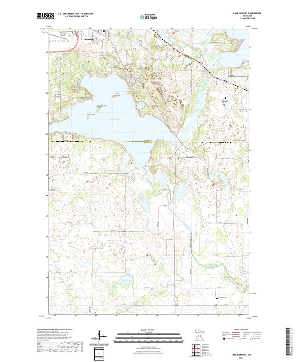 Lake Koronis, MN — USGS 7.5-minute topo (2022)