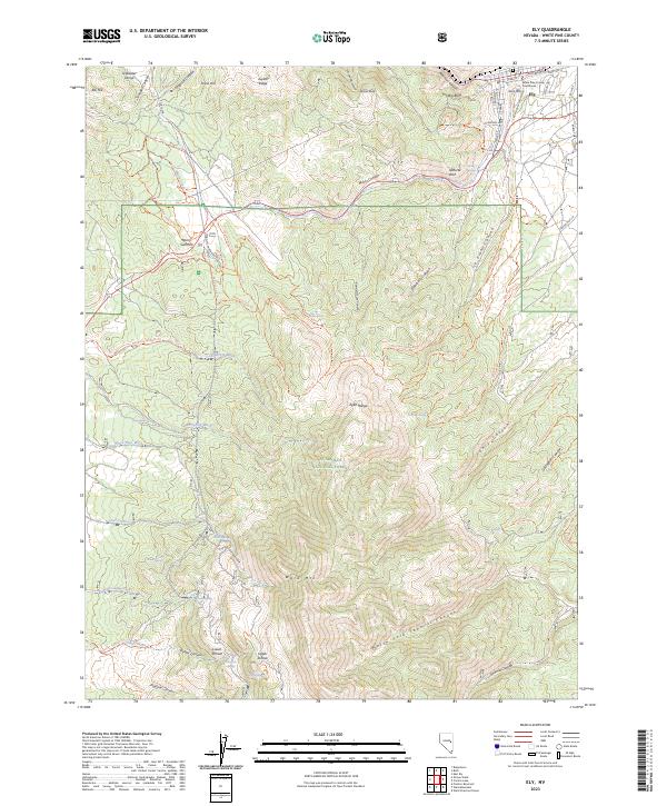 Ely, NV — USGS 7.5-minute topo (2023)