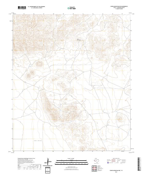 Chispa Mountain NW, TX — USGS 7.5-minute topo (2022)