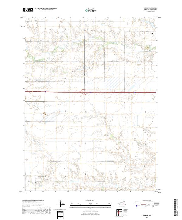 York SW, NE — USGS 7.5-minute topo (2021)