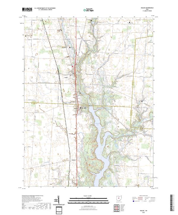 Waldo, OH — USGS 7.5-minute topo (2023)