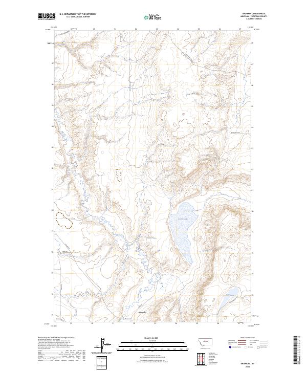 Shonkin, MT — USGS 7.5-minute topo (2024)