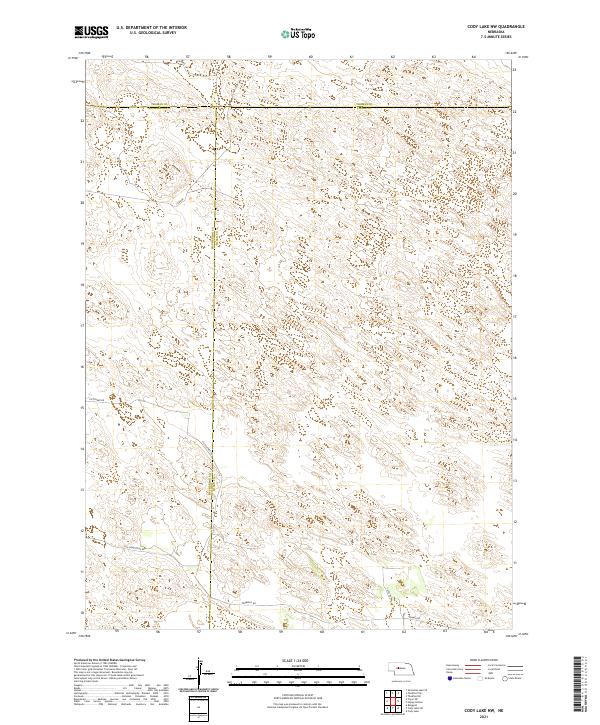 Cody Lake NW, NE — USGS 7.5-minute topo (2021)