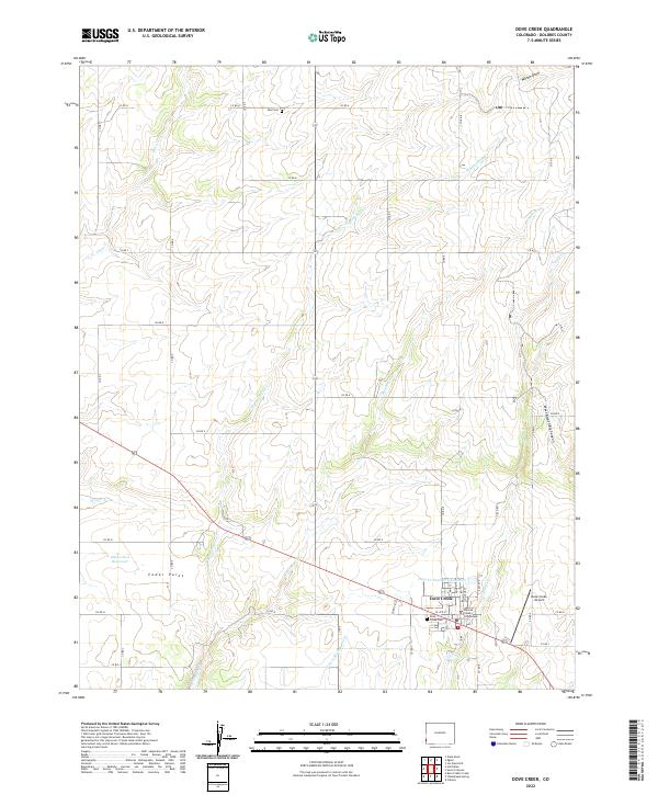 Dove Creek, CO — USGS 7.5-minute topo (2022)