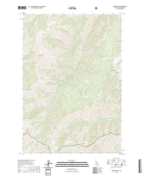 Rainbow Peak, ID — USGS 7.5-minute topo (2024)