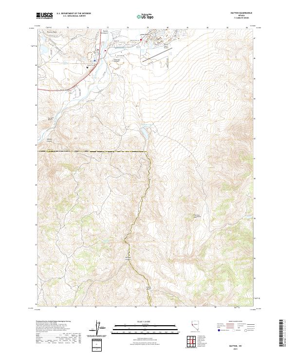 Dayton, NV — USGS 7.5-minute topo (2021)