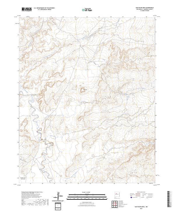 San Felipe Mesa, NM — USGS 7.5-minute topo (2023)