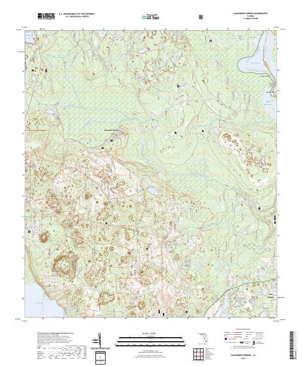 Alexander Springs, FL — USGS 7.5-minute topo (2024)