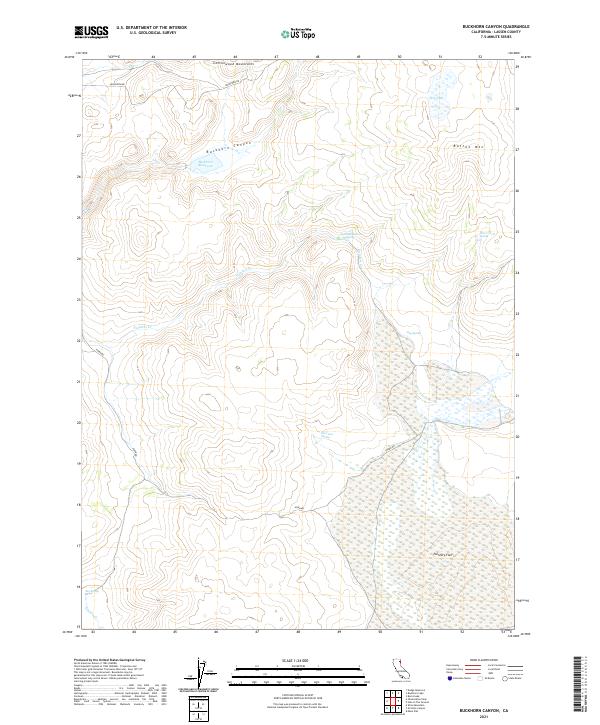 Buckhorn Canyon, CA — USGS 7.5-minute topo (2021)