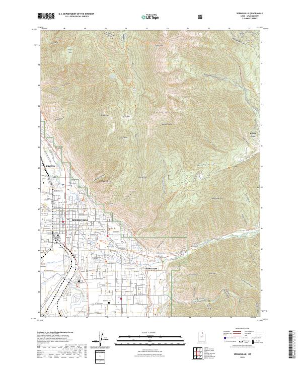 Springville, UT — USGS 7.5-minute topo (2023)