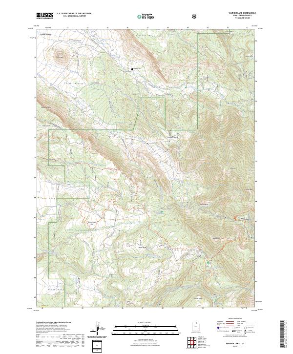 Warner Lake, UT — USGS 7.5-minute topo (2023)