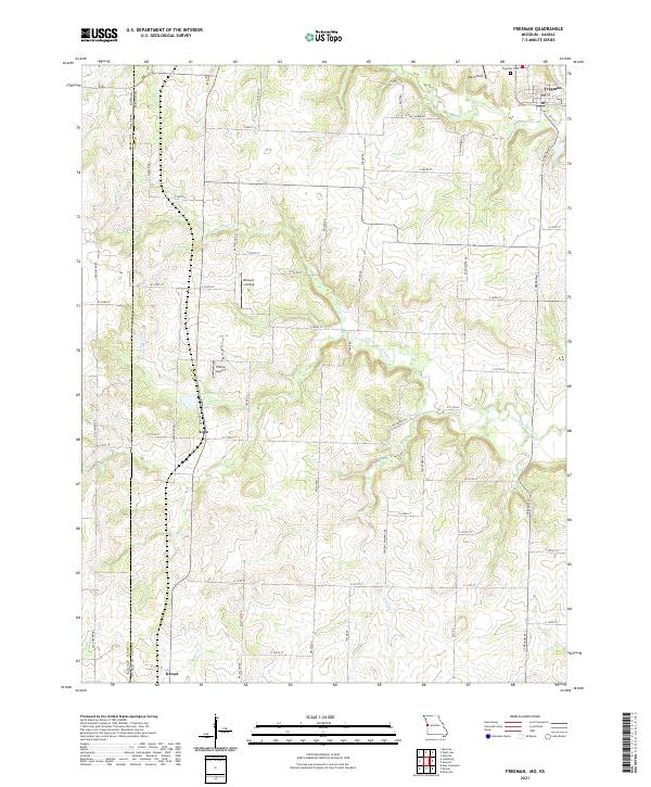 Freeman, MO-KS — USGS 7.5-minute topo (2021)