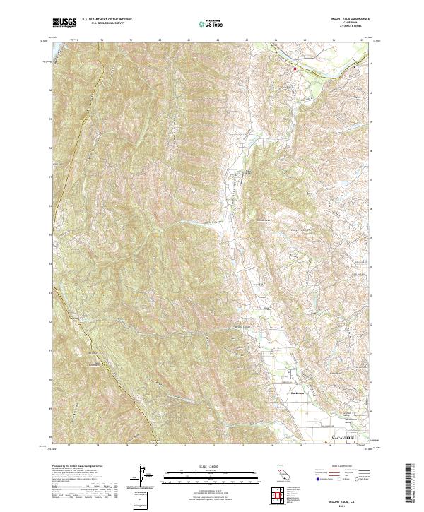 Mount Vaca, CA — USGS 7.5-minute topo (2021)