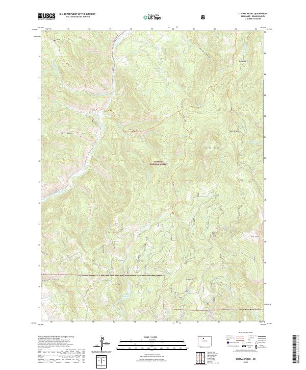 Corral Peaks, CO — USGS 7.5-minute topo (2022)