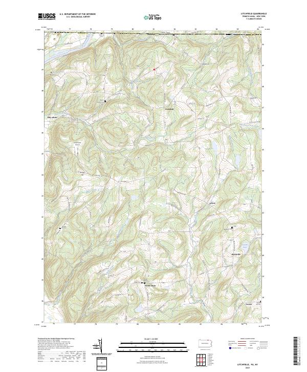 Litchfield, PA-NY — USGS 7.5-minute topo (2023)