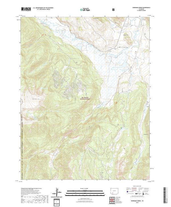 Workman Creek, CO — USGS 7.5-minute topo (2022)