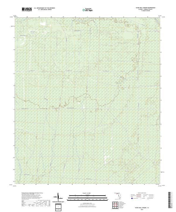 Tates Hell Swamp, FL — USGS 7.5-minute topo (2024)