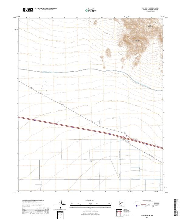 Big Horn Peak, AZ — USGS 7.5-minute topo (2021)