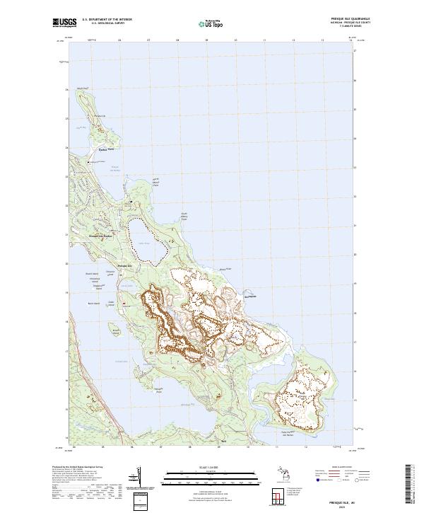 Presque Isle, MI — USGS 7.5-minute topo (2023)