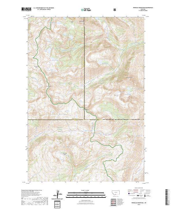 Pinnacle Mountain, MT — USGS 7.5-minute topo (2024)