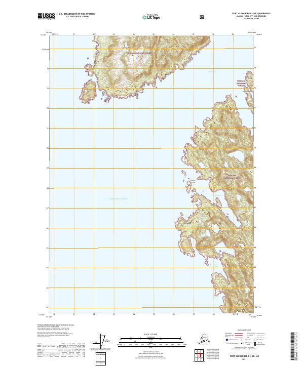 Port Alexander C-4 SE, AK — USGS 7.5-minute topo (2021)
