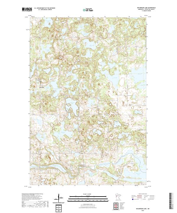Heilberger Lake, MN — USGS 7.5-minute topo (2022)