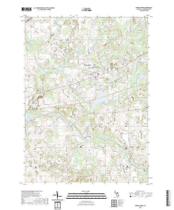 Spring Arbor, MI — USGS 7.5-minute topo (2023)