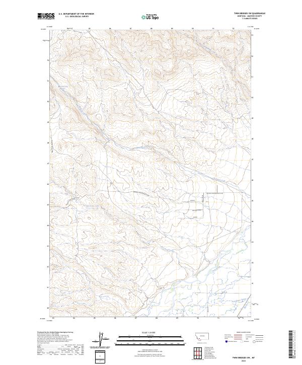 Twin Bridges SW, MT — USGS 7.5-minute topo (2024)