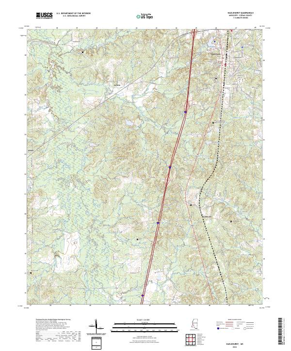 Hazlehurst, MS — USGS 7.5-minute topo (2024)